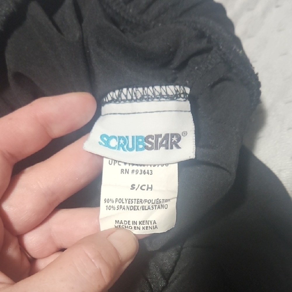 Scrubstar Black Cargo Pants with Elastic Waistband - Picture 2 of 9